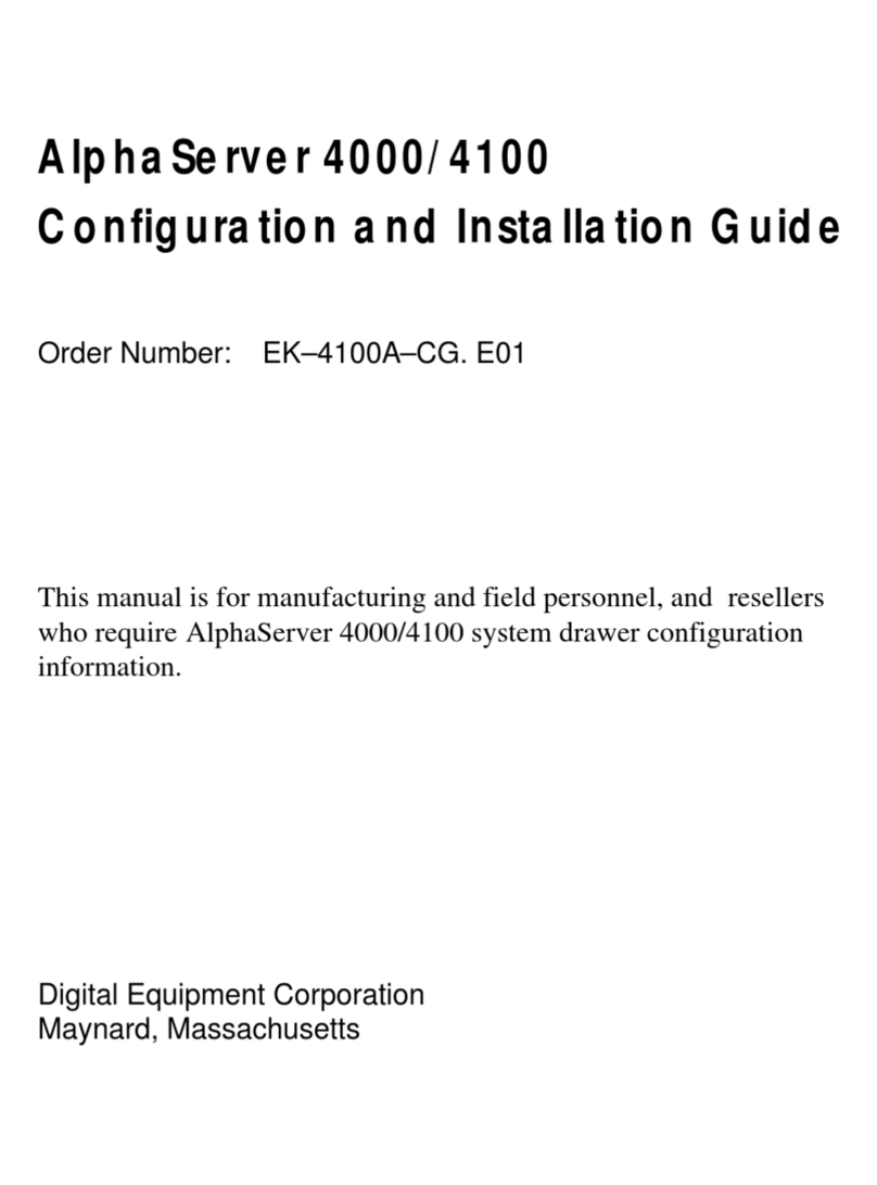Digital Equipment AlphaServer 4000 Quick guide Digital Equipment AlphaServer 4000 Quick guide