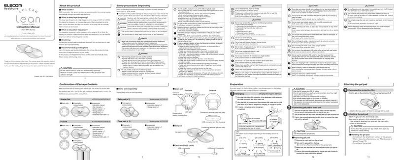 Elecom ECLEAR lean HCT-P01 Series instruction manual