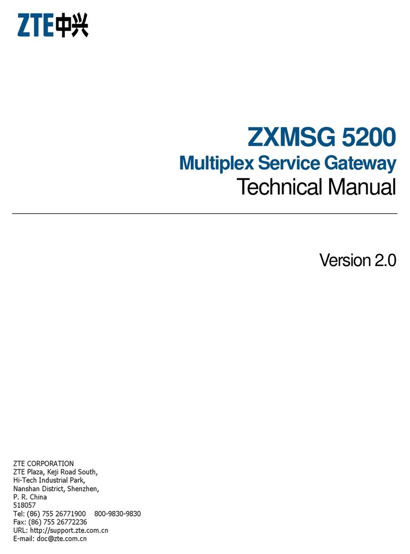 Zte zxmsg 5200 Technical manual