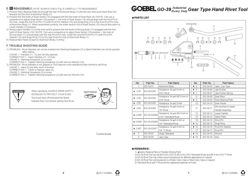 GOEBEL GO-39 User manual
