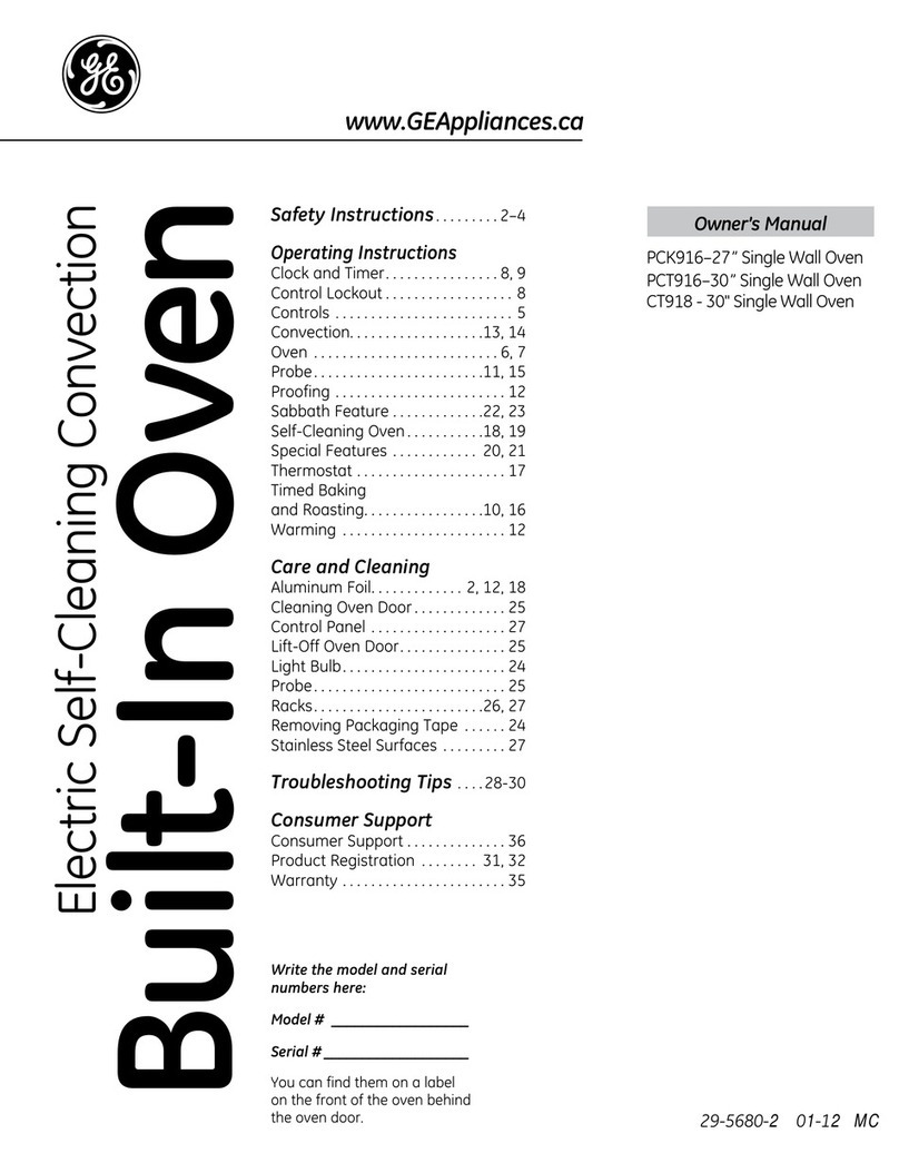 GE PCK916 User manual