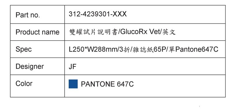 GlucoRx Vet TD-4268 manual