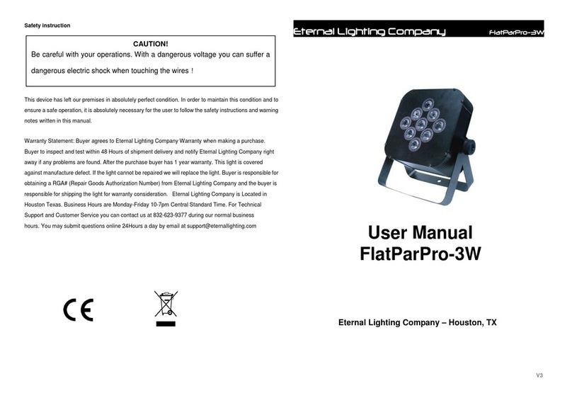 Eternal Lighting FlatParPro-3W user manual