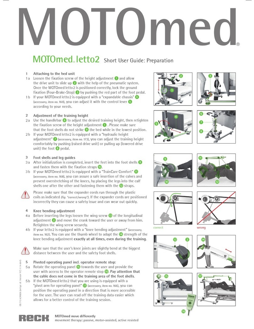RECK MOTOmed letto2 Short user guide