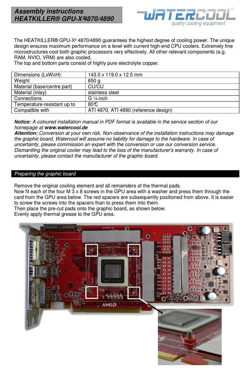 Watercool HEATKILLER GPU-X2 4870 Assembly instructions