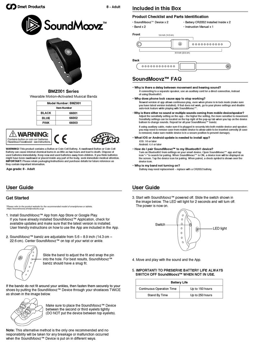 Cra-Z-Art SoundMoovz BMZ001 instruction manual