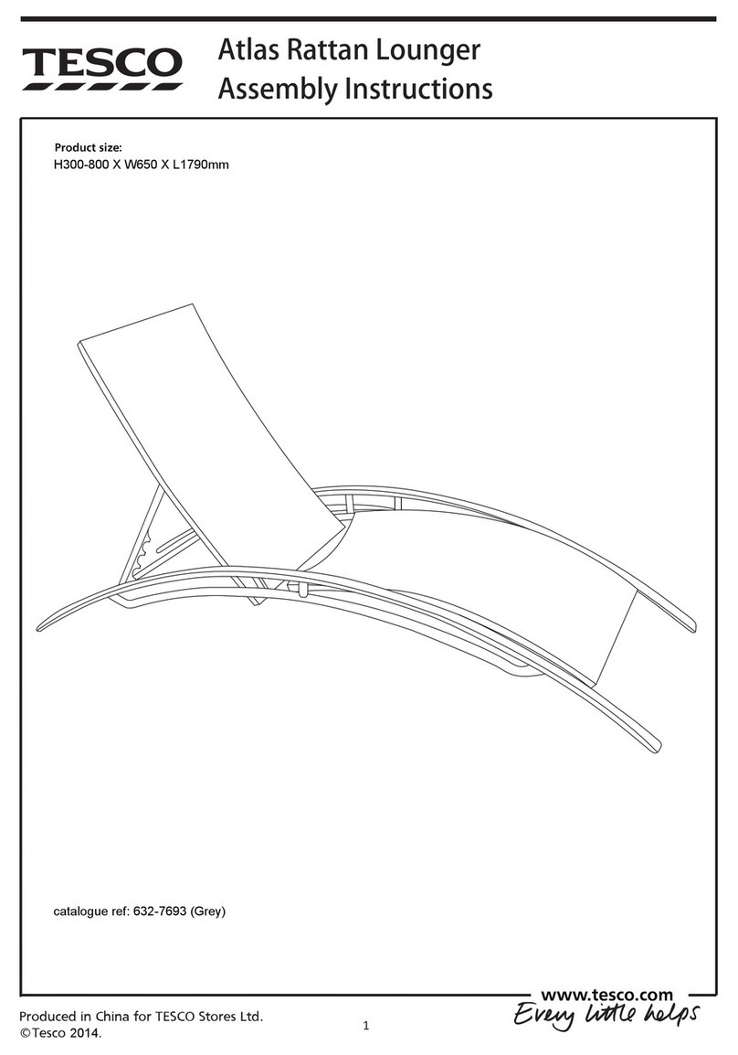 Tesco Atlas Rattan Lounger Assembly instructions