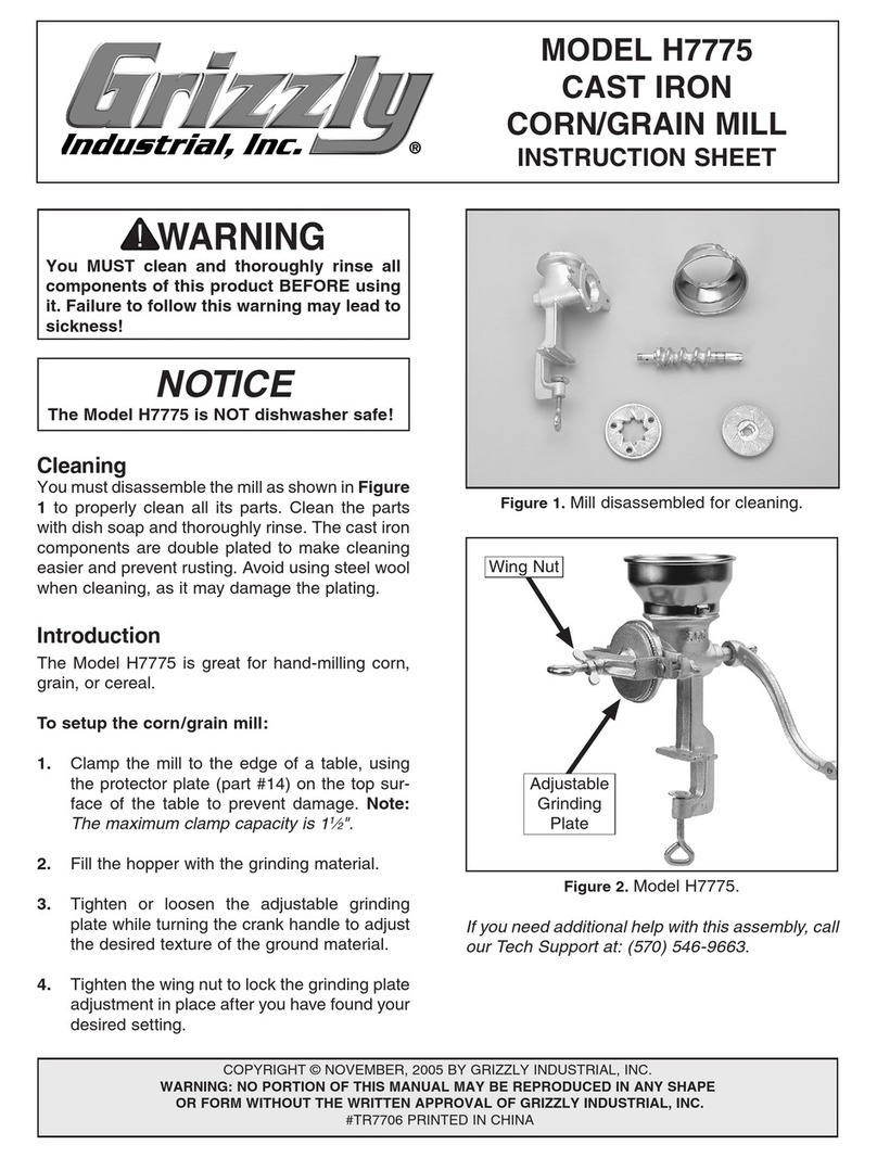 Grizzly H7775 instruction sheet