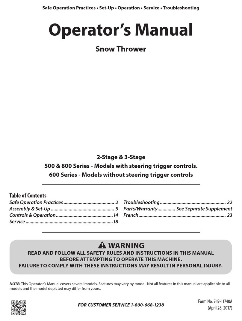 MTD 800 Series Operator's manual