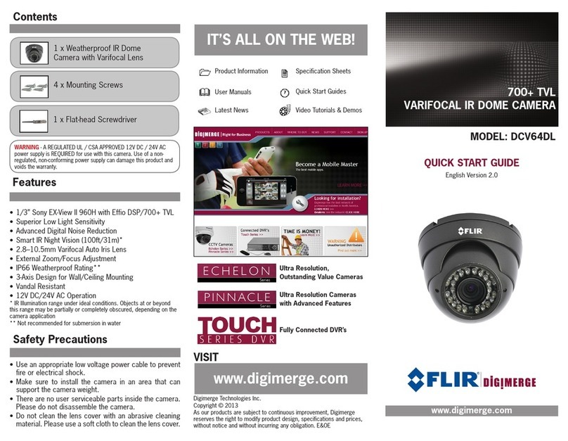 FLIR DCV64DL User manual