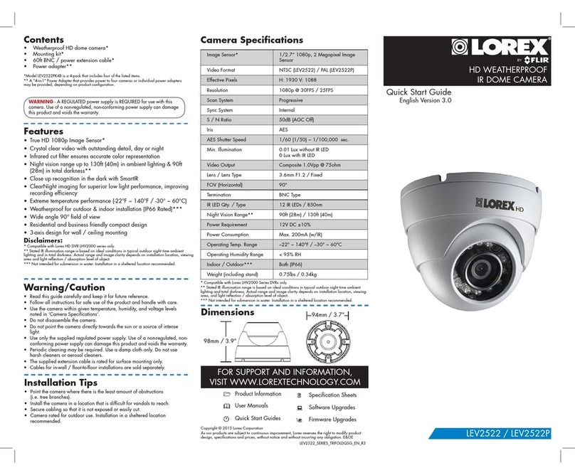 Lorex LEV2522 User manual