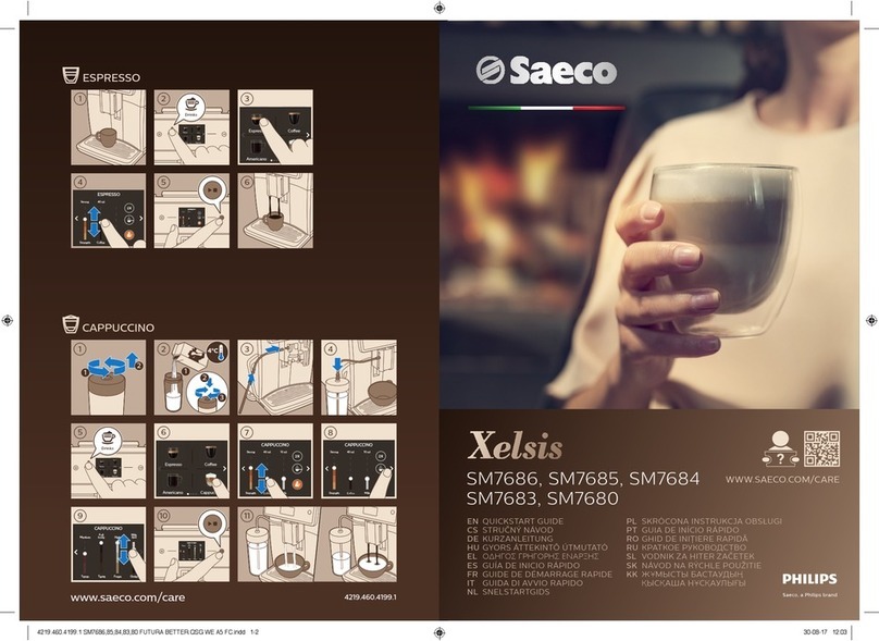 Saeco XELSIS SM7686 quick start guide