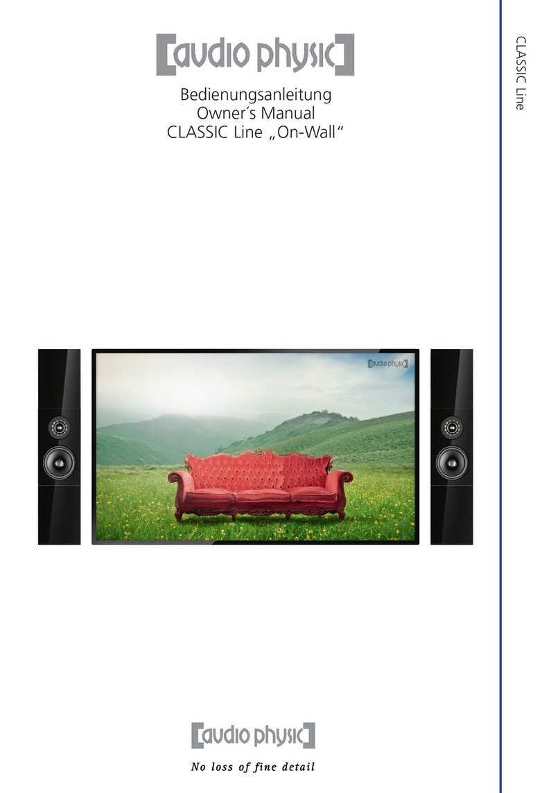 Audio Physic CLASSIC On-Wall owner's manual