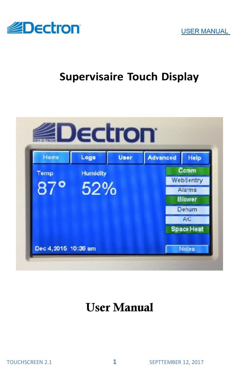 Dectron TOUCHSCREEN 2.1 user manual
