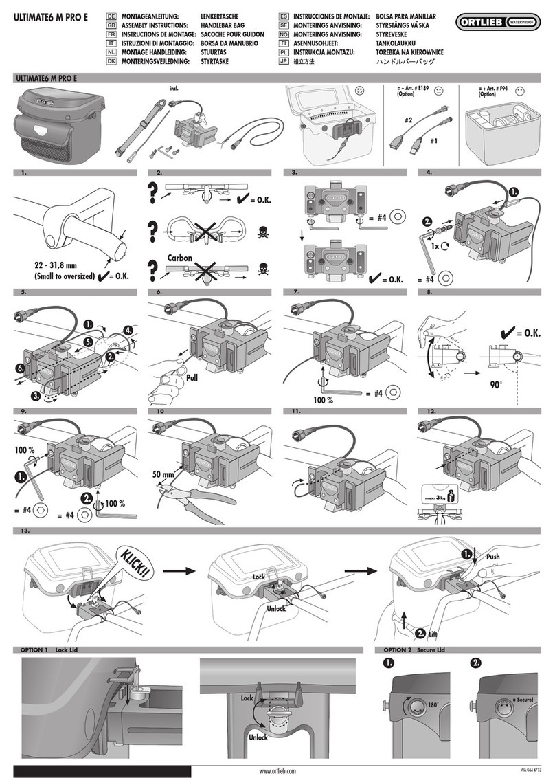 Ortlieb ULTIMATE6 M PRO E User manual Ortlieb ULTIMATE6 M PRO E User manual
