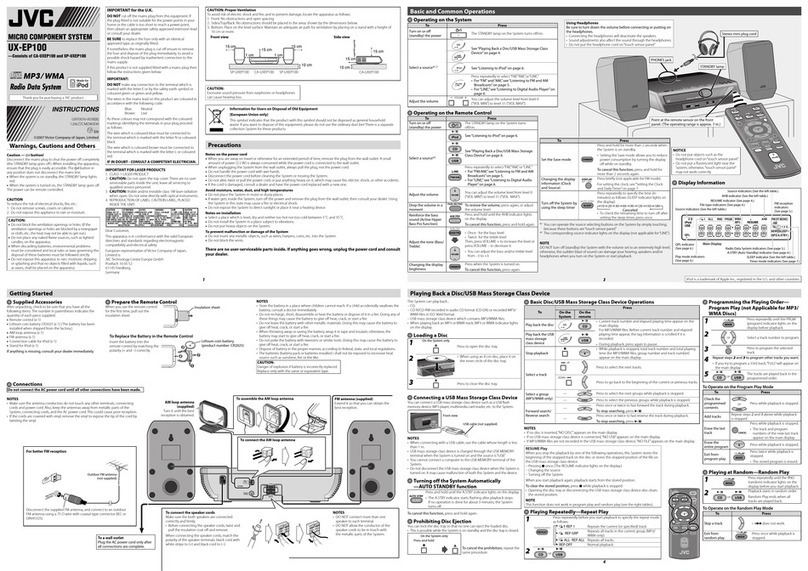 JVC UX-EP100 User manual