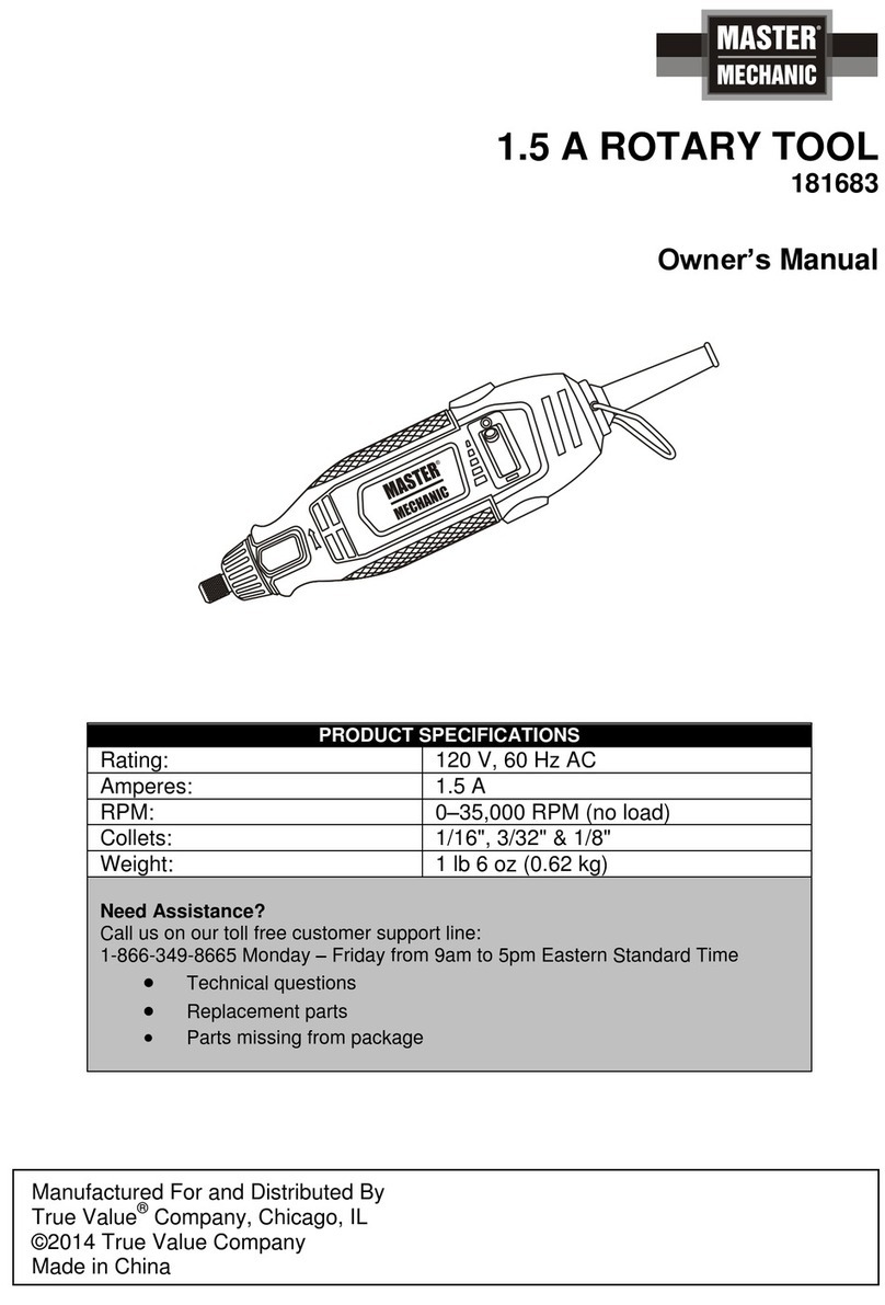 master mechanic 181683 owner's manual