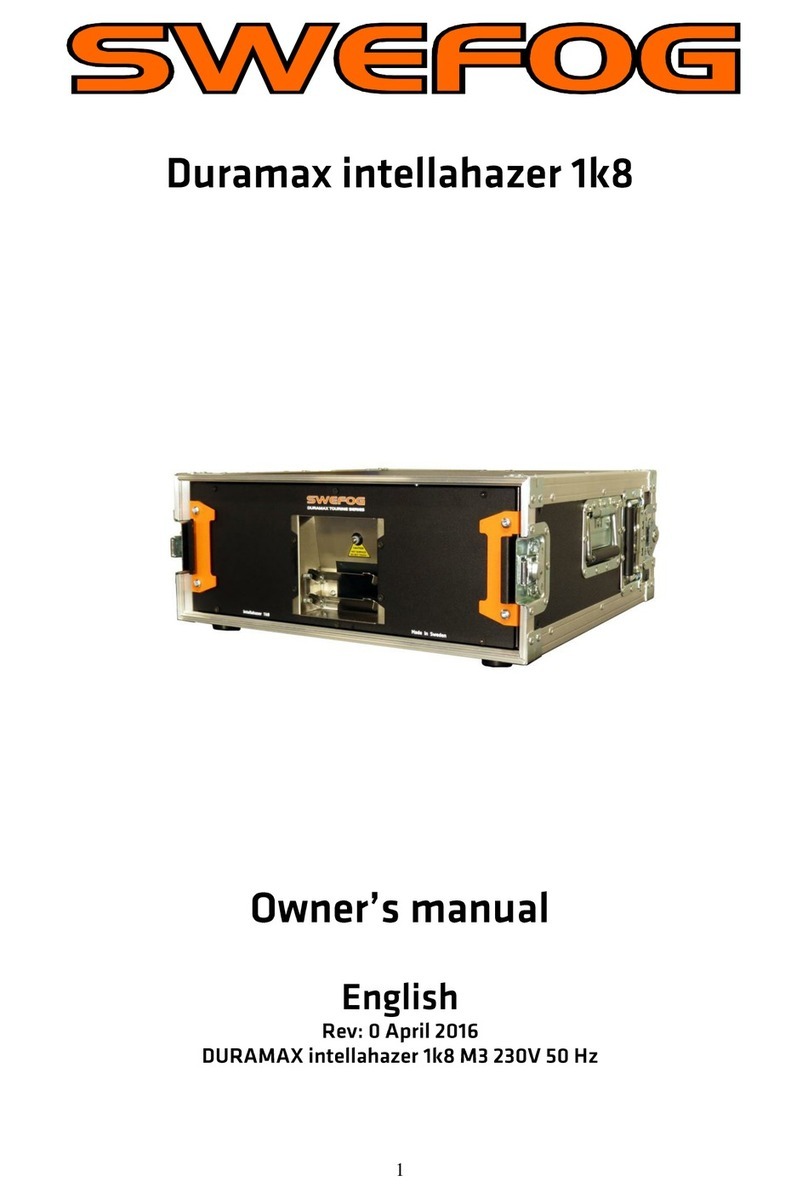 Swefog Duramax intellahazer 1k8 owner's manual