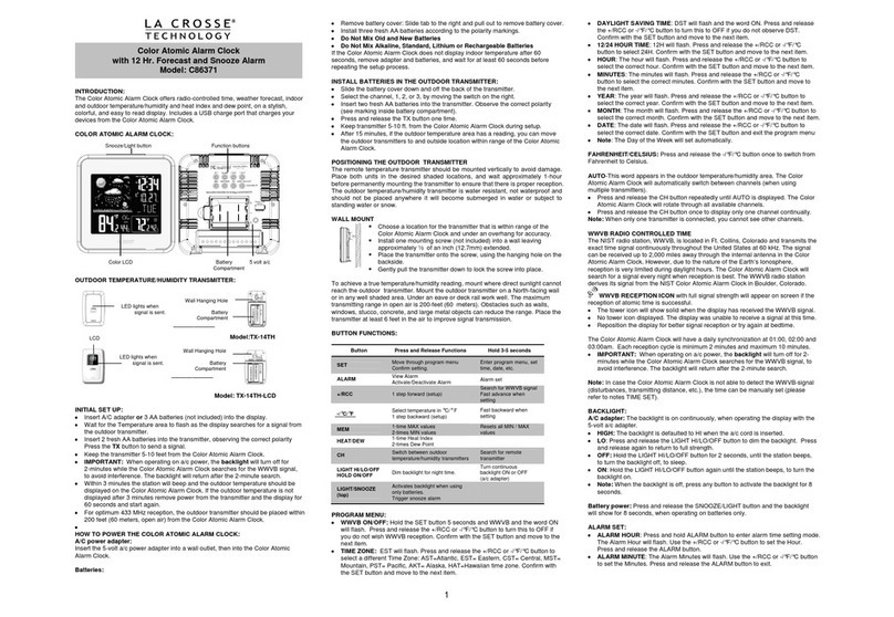 La Crosse Technology C86371 User manual