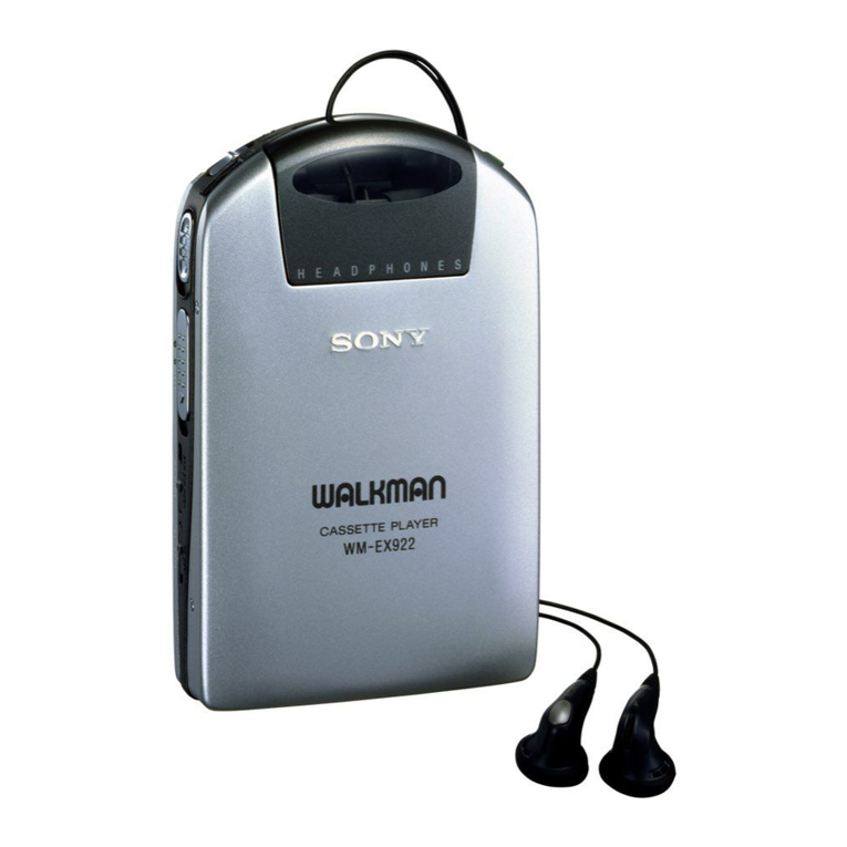 Sony Walkman WM-EX922 User manual