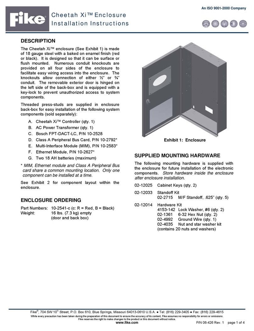 Fike Cheetah Xi installation instructions Fike Cheetah Xi installation instructions