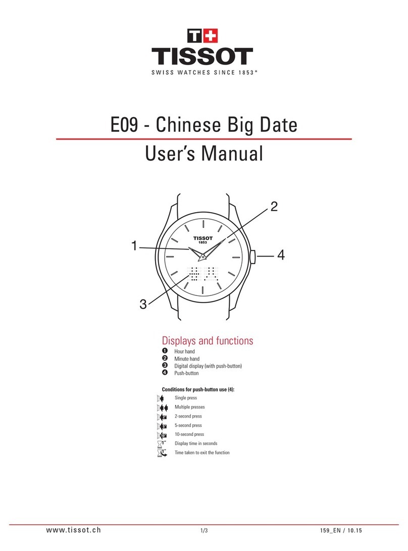 Tissot E09 User manual