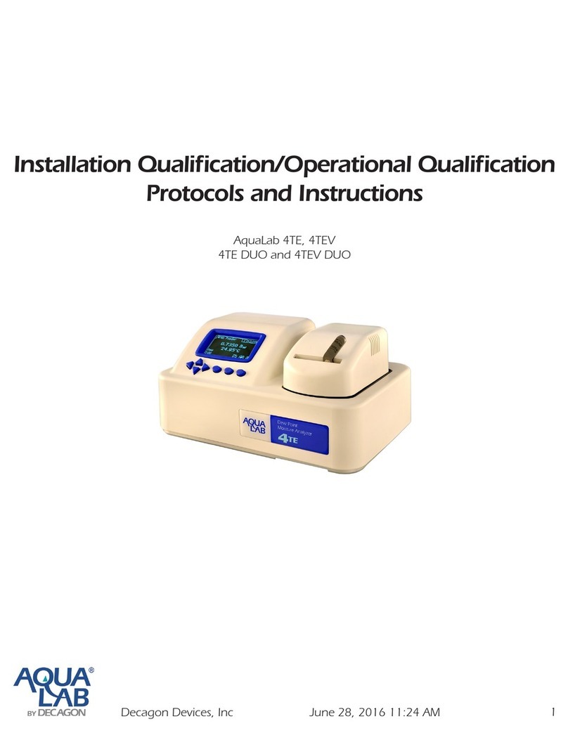 Decagon Devices AquaLab 4TE Installation Qualification/Operational Qualification Protocols and Instructions