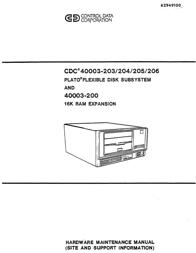 Control Data Corporation CDC 40003-203 Hardware Maintenance Manual