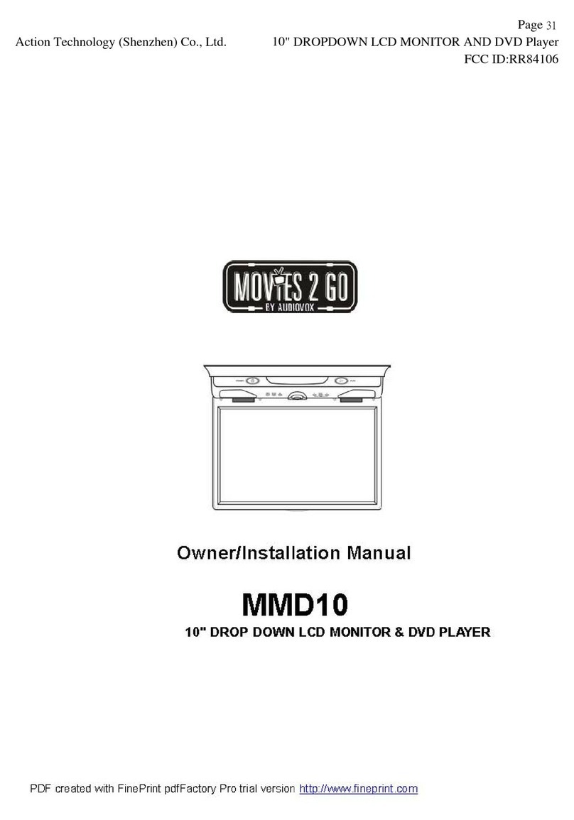 Movies 2 go MMD10 Owners & installation manual