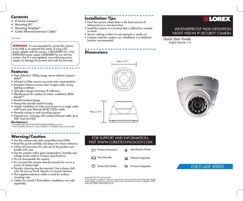 Lorex LNE3142R SERIES quick start guide