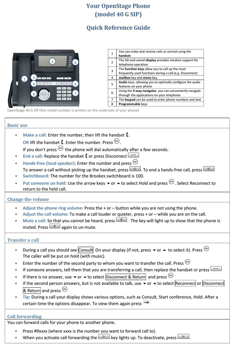 Siemens OpenStage 40 G User manual