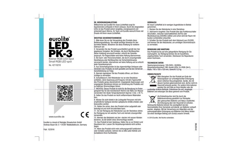 EuroLite LED PK-3 User manual