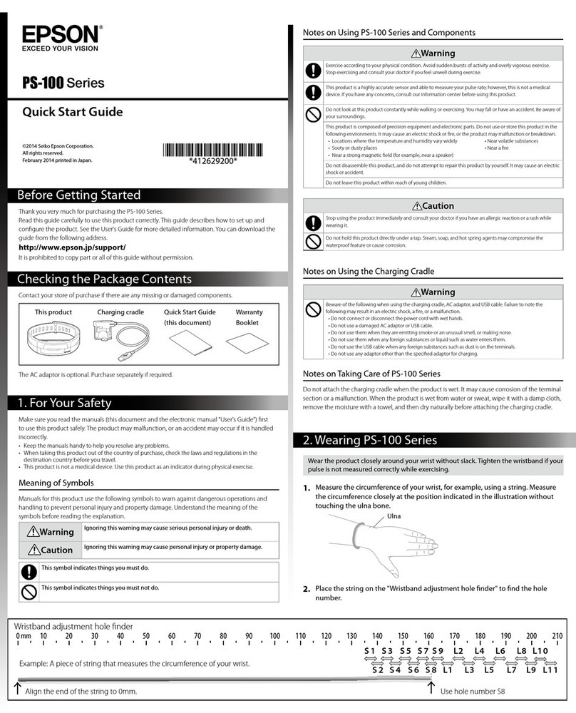 Epson PS-100 Series quick start guide