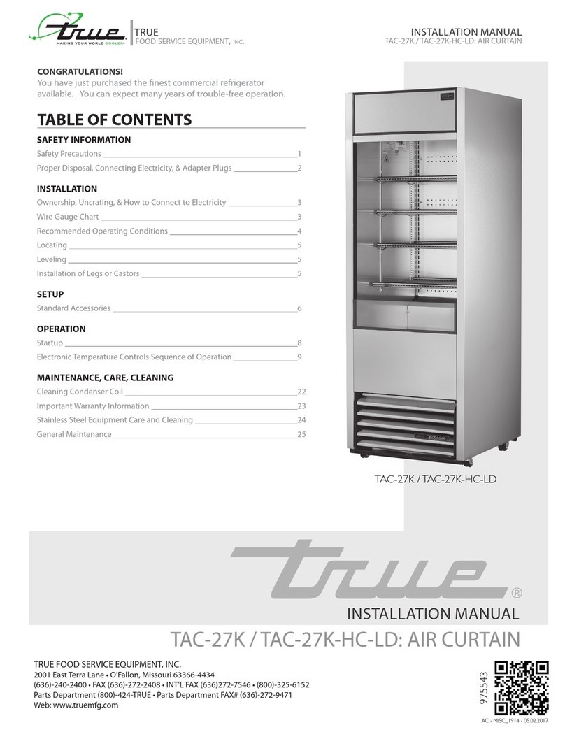 True TAC-27K User manual