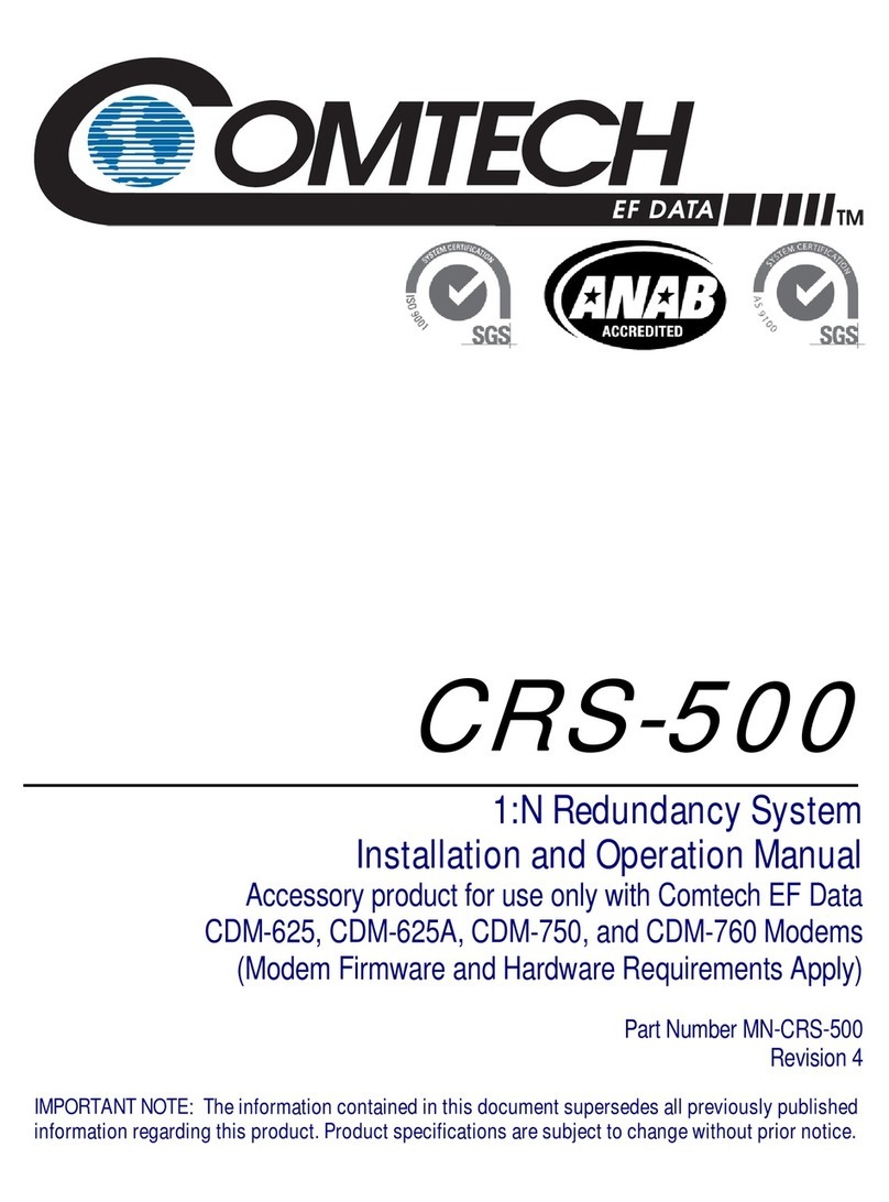 Comtech EF Data CRS-500 Installation and operational manual Comtech EF Data CRS-500 Installation and operational manual