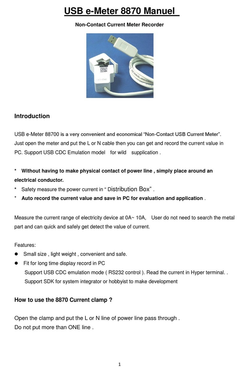 Aviosys USB e-Meter 8870 User manual