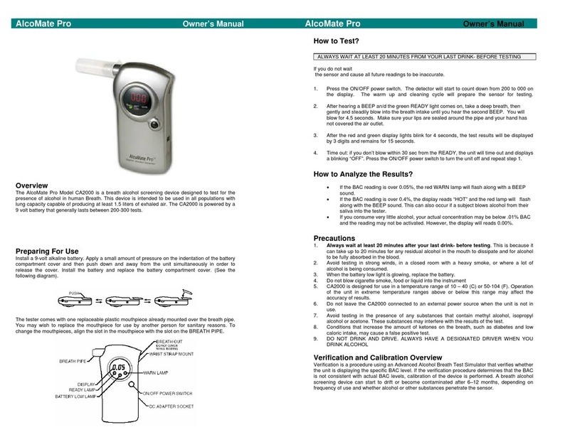 ASD AlcoMate Pro owner's manual