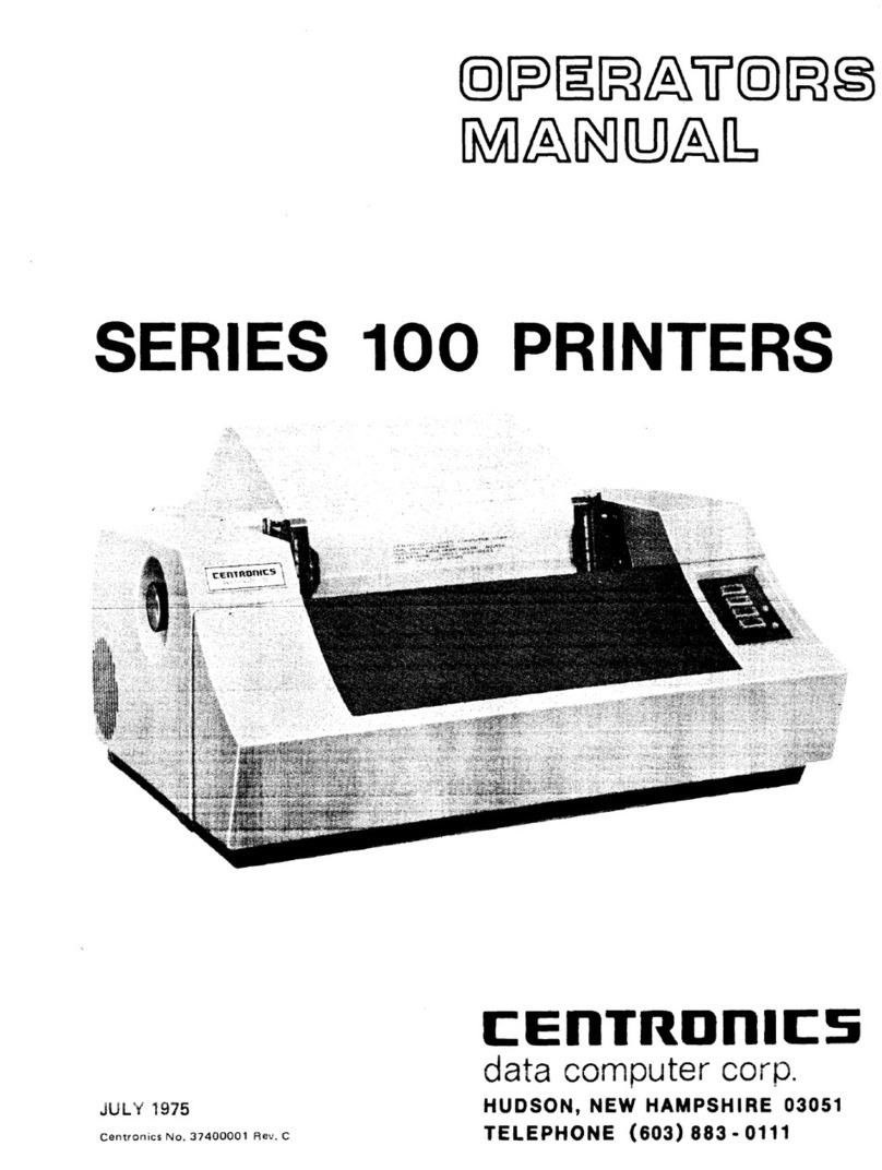 Centronics 101 User manual