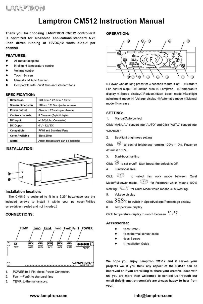 Lamptron CM512 instruction manual