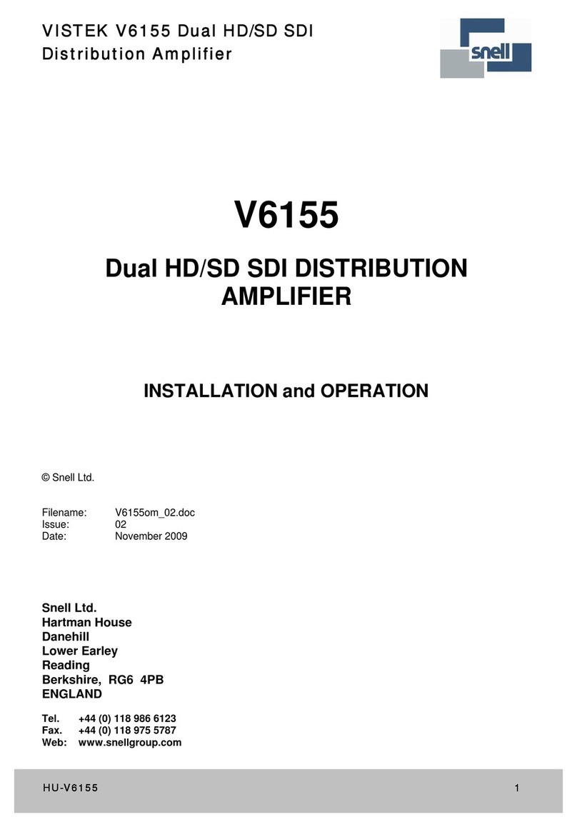 Snell VISTEK V6155 Owner's manual
