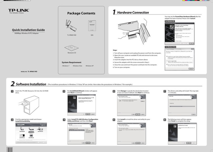 TP-Link TL-WN851ND Quick installation guide