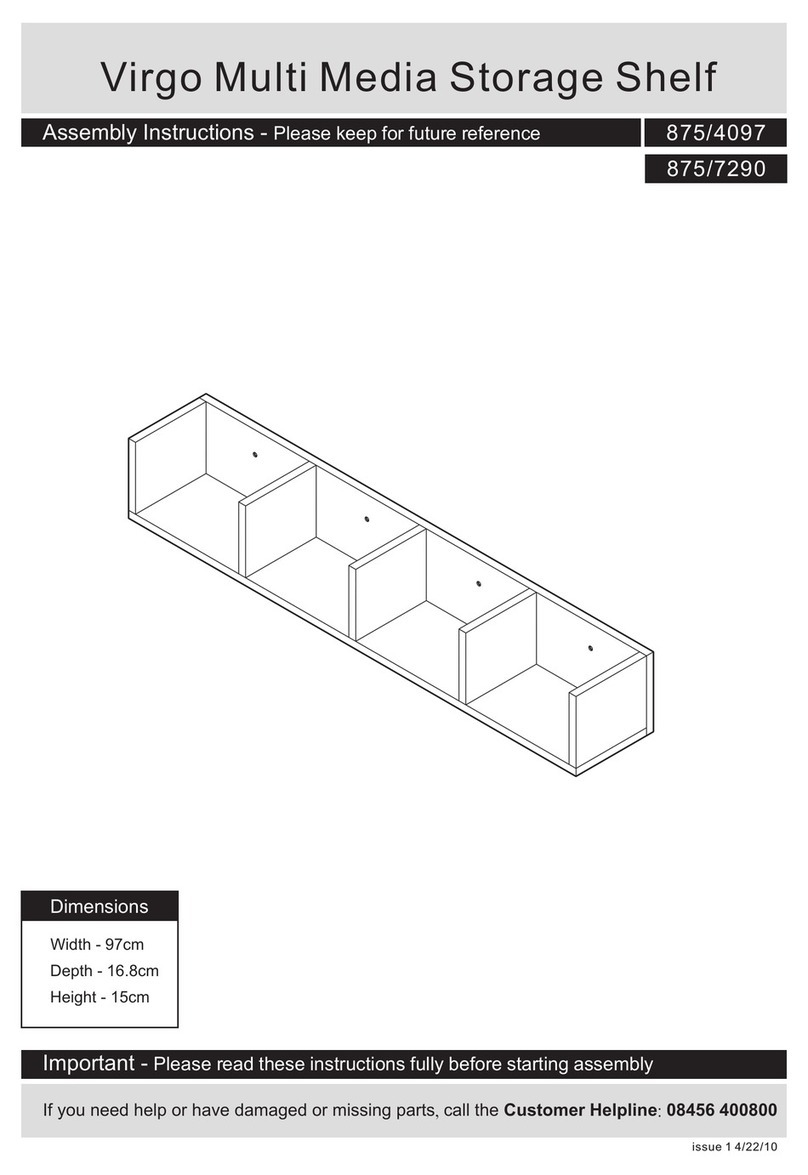 Argos Virgo Multi Media Storage Shelf User manual