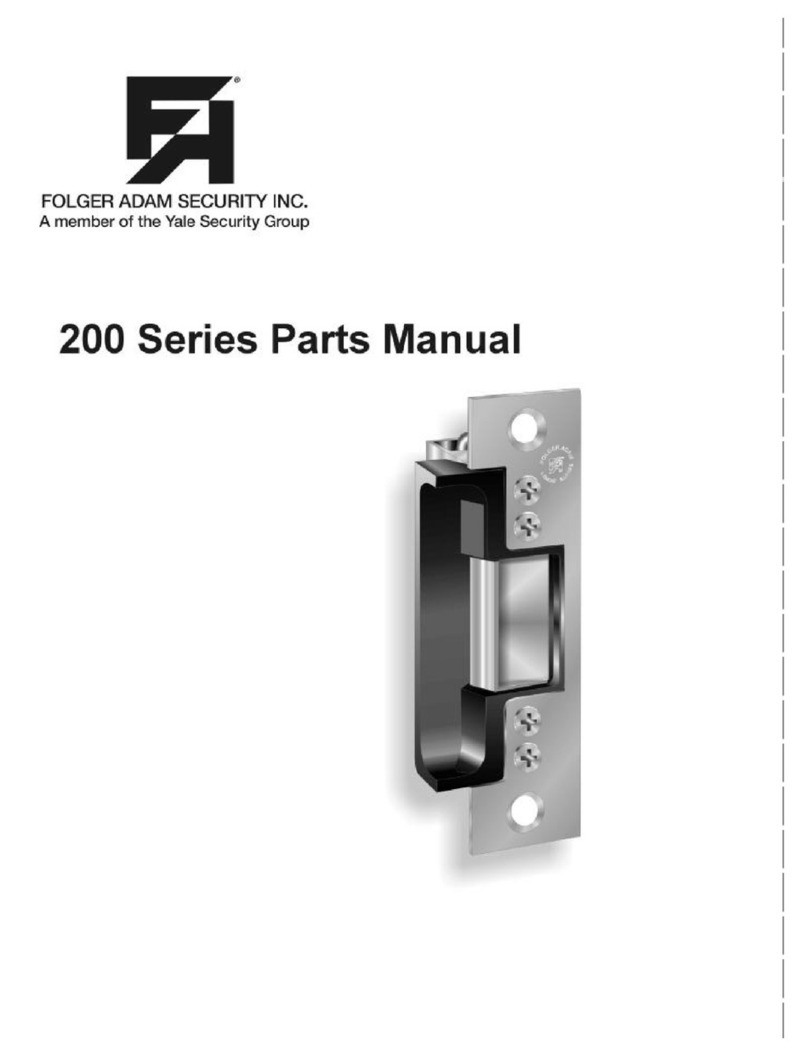 FOLGER ADAM SECURITY 200 Strike parts manual