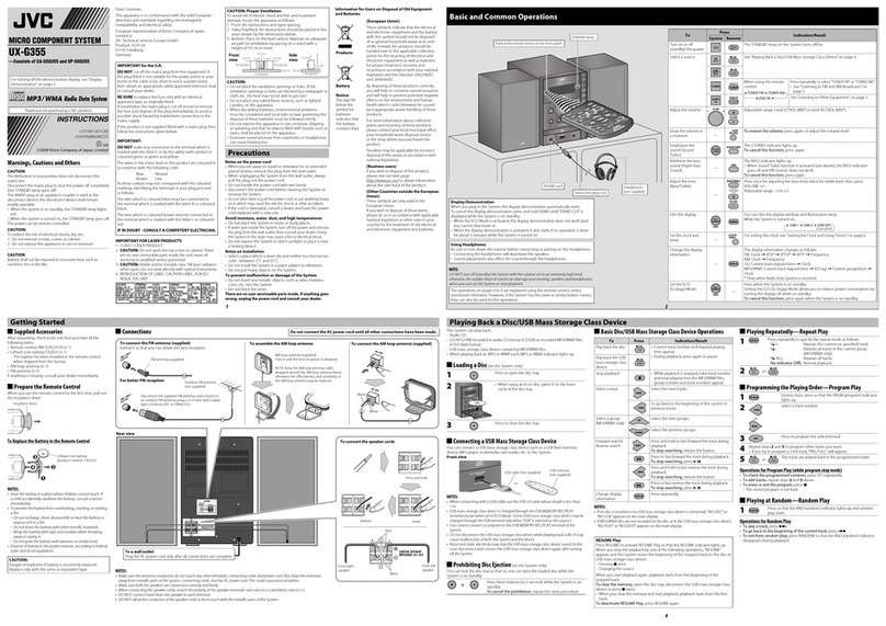 JVC UX-G355 User manual