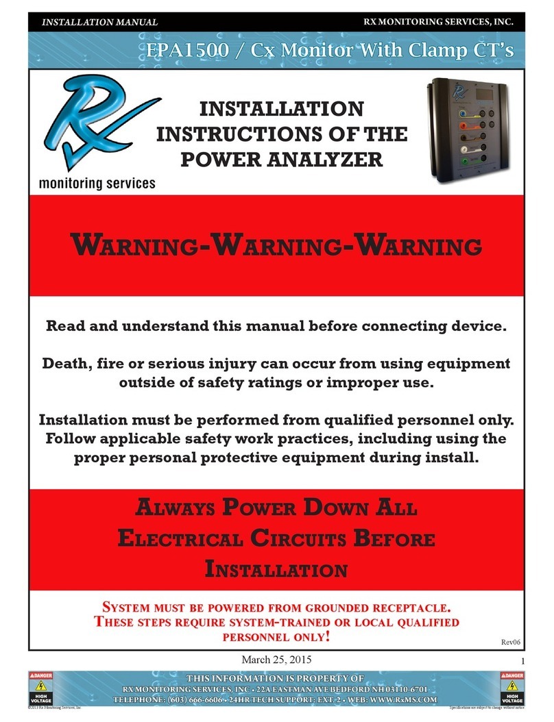 Rx Monitoring Services EPA1500 installation manual