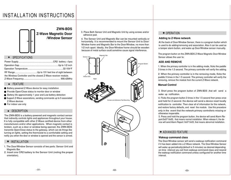 Enerwave ZWN-BDS installation instructions