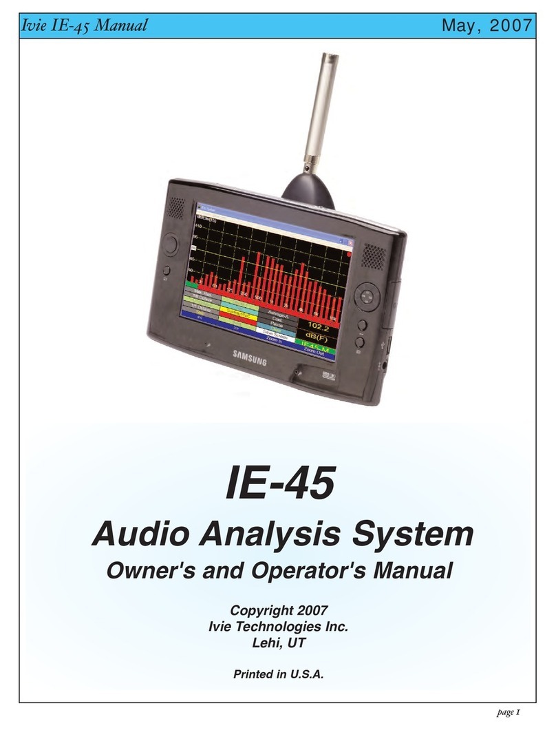 IVIE IE-45 Owner's/operator's manual