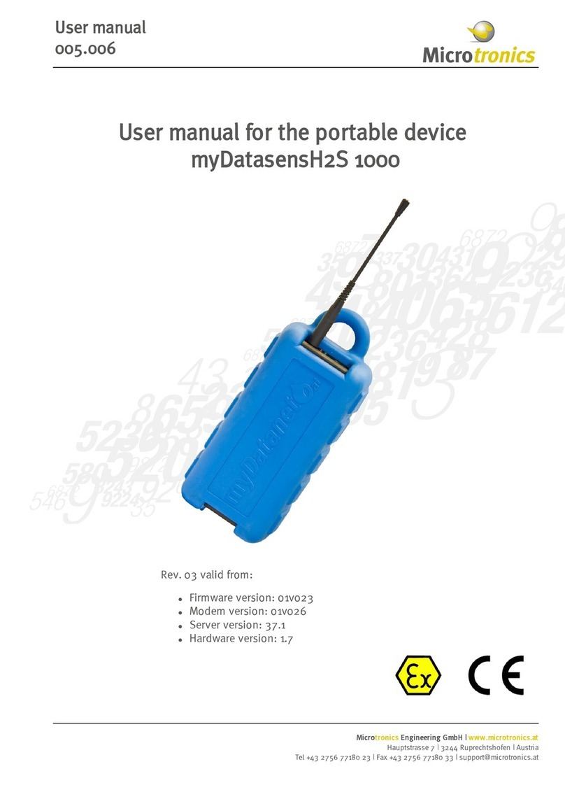 Microtronics myDatasensH2S 1000 user manual