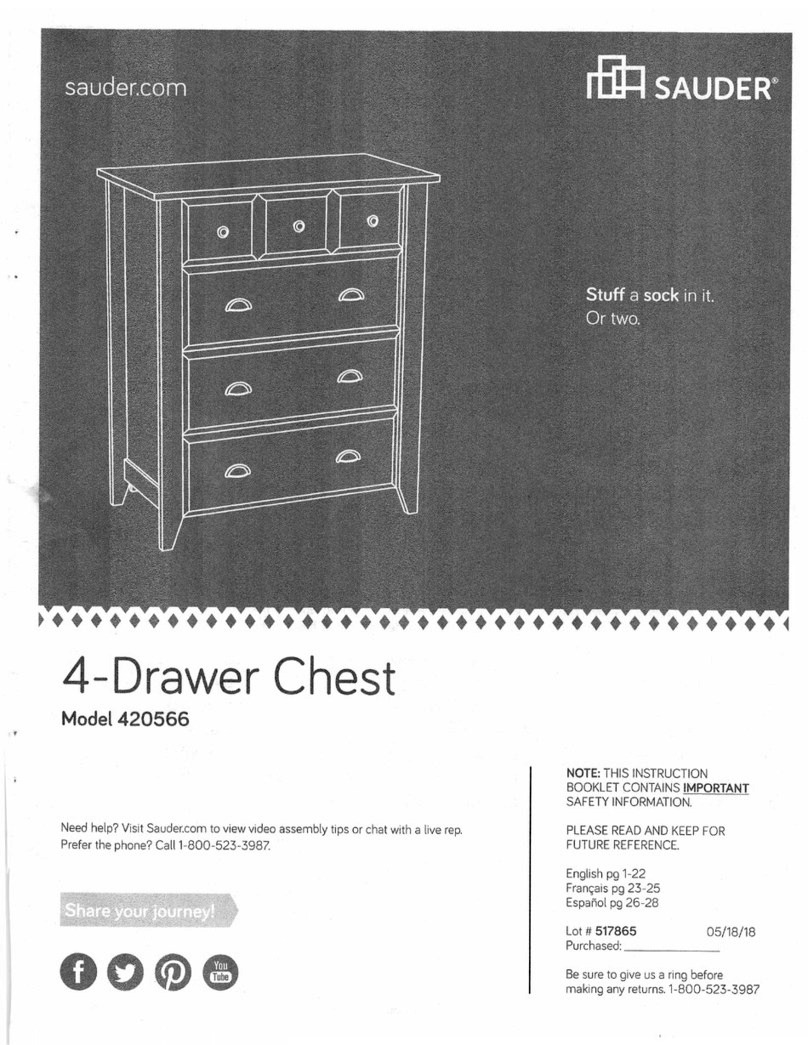 Sauder 420566 User manual Sauder 420566 User manual