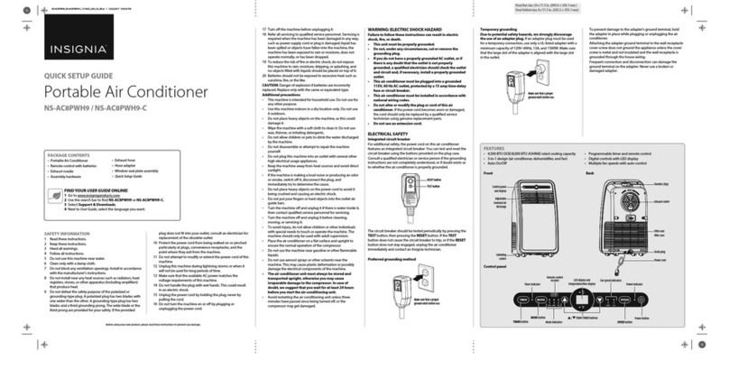 Insignia NS-AC8PWH9 User manual
